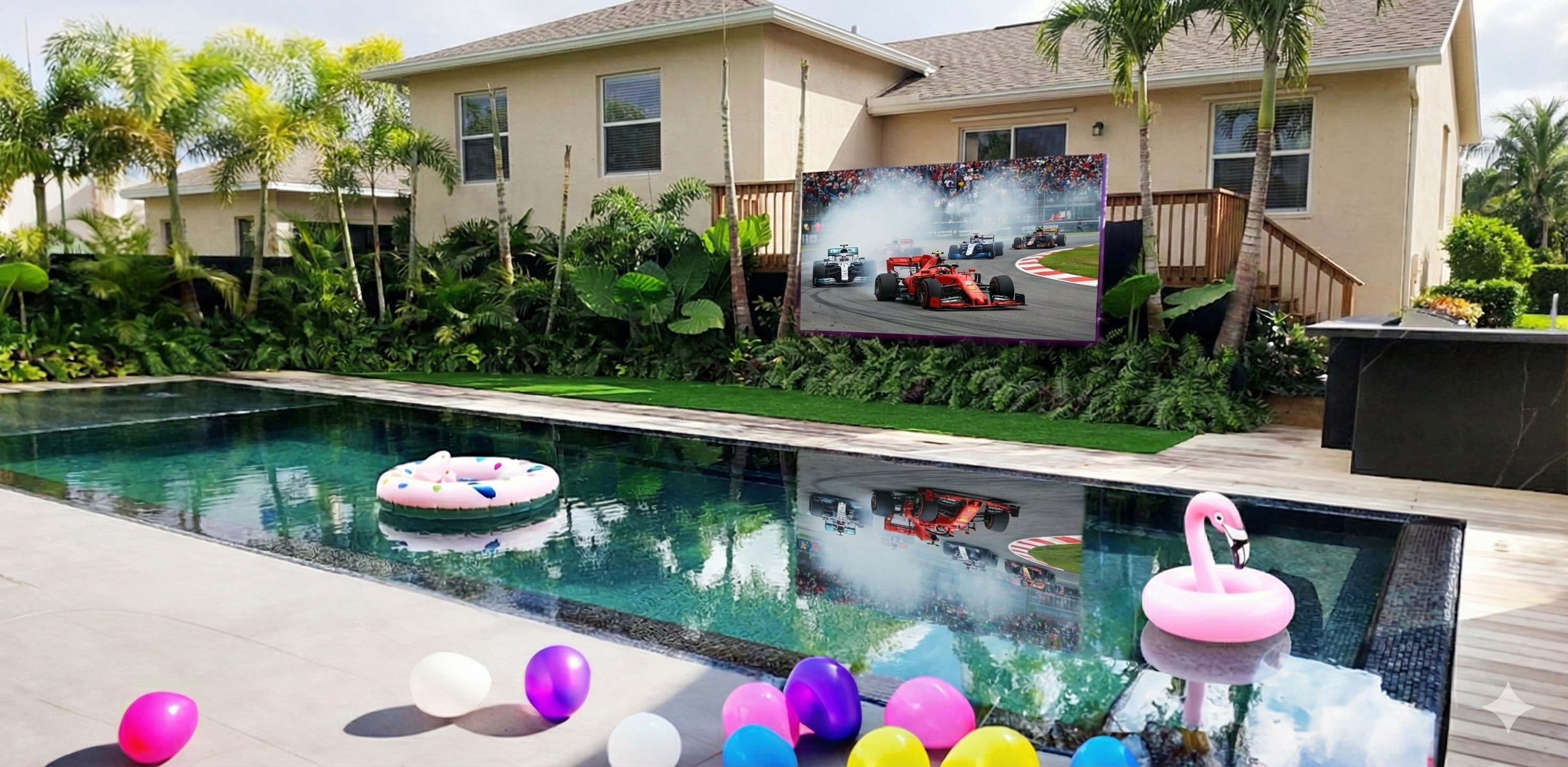 מסך בריכה — מסיבת F1